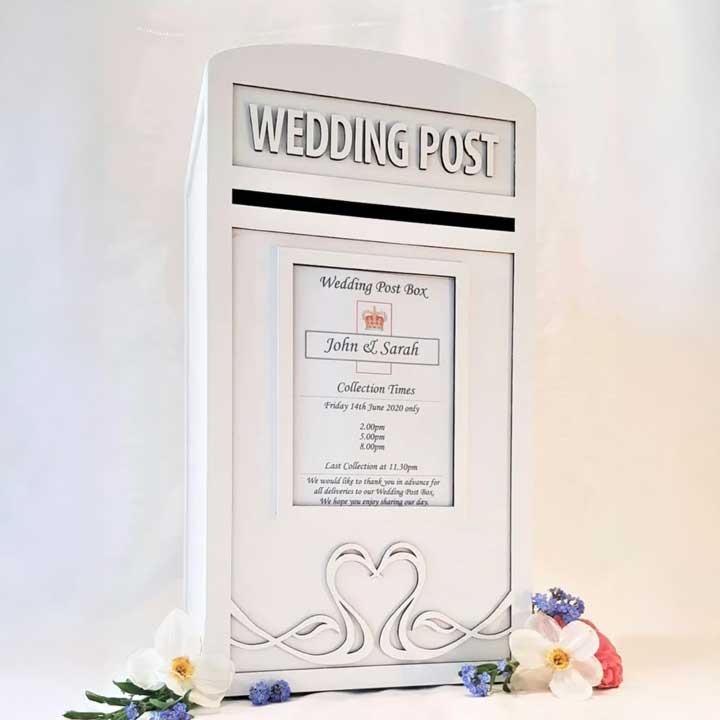 White Wedding Card Post Box